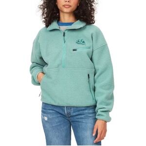 Marmot Mountain Works Fleece Pullover Quarter Zip‎ Pockets Teal M/M